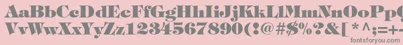 ItcTiffanyLtHeavy Font – Gray Fonts on Pink Background