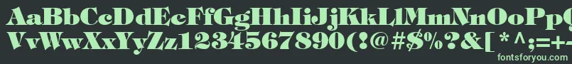 ItcTiffanyLtHeavy Font – Green Fonts on Black Background