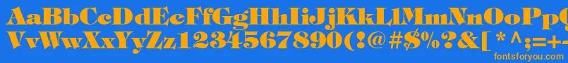 ItcTiffanyLtHeavy Font – Orange Fonts on Blue Background