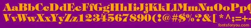 ItcTiffanyLtHeavy Font – Orange Fonts on Purple Background