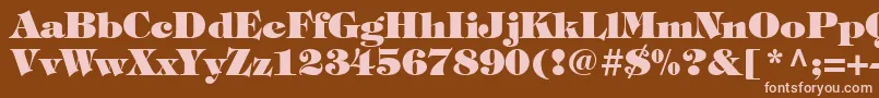 ItcTiffanyLtHeavy Font – Pink Fonts on Brown Background