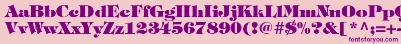 ItcTiffanyLtHeavy Font – Purple Fonts on Pink Background