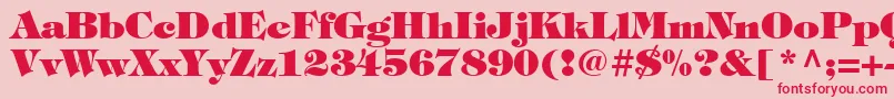 ItcTiffanyLtHeavy Font – Red Fonts on Pink Background
