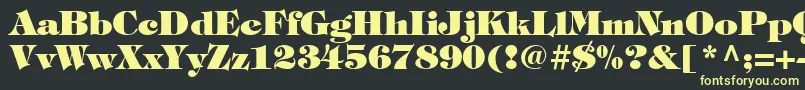 ItcTiffanyLtHeavy Font – Yellow Fonts on Black Background