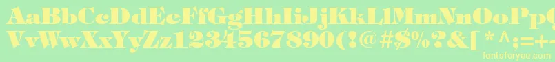 ItcTiffanyLtHeavy Font – Yellow Fonts on Green Background