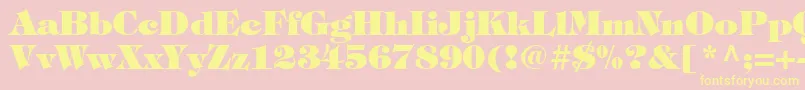 ItcTiffanyLtHeavy Font – Yellow Fonts on Pink Background