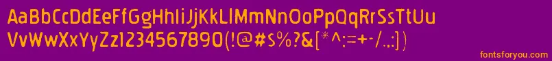 PakenhamgauntRegular Font – Orange Fonts on Purple Background