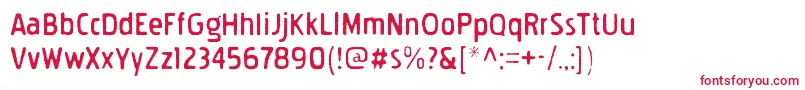 PakenhamgauntRegular-fontti – punaiset fontit valkoisella taustalla