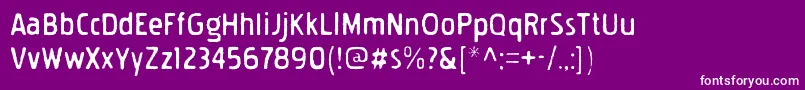 PakenhamgauntRegular Font – White Fonts on Purple Background
