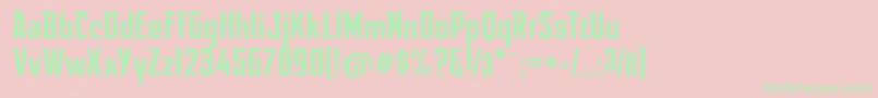 AfterDisaster Font – Green Fonts on Pink Background