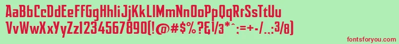 AfterDisaster Font – Red Fonts on Green Background