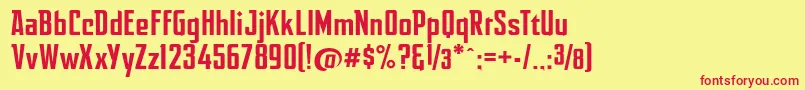 AfterDisaster Font – Red Fonts on Yellow Background