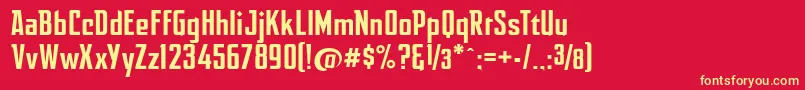 AfterDisaster Font – Yellow Fonts on Red Background