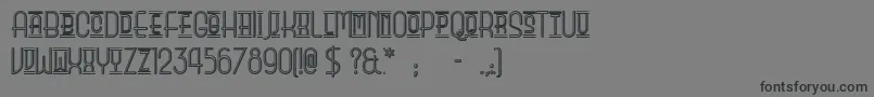 Шрифт ParkOfVictory – чёрные шрифты на сером фоне