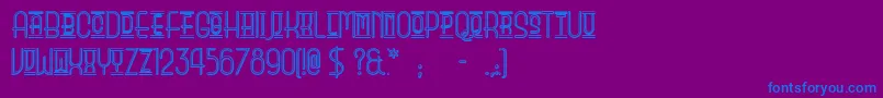 フォントParkOfVictory – 紫色の背景に青い文字