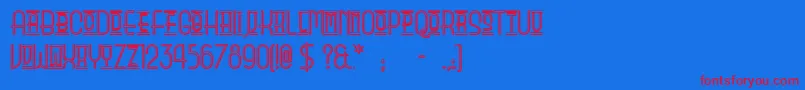 ParkOfVictory Font – Red Fonts on Blue Background