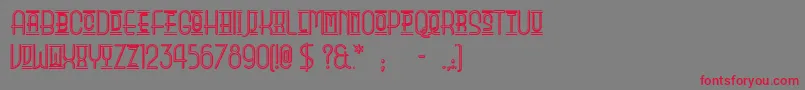 ParkOfVictory Font – Red Fonts on Gray Background