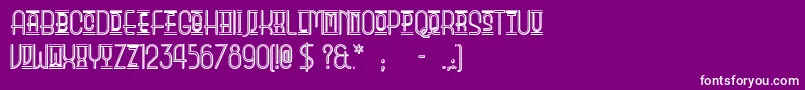 ParkOfVictory-Schriftart – Weiße Schriften auf violettem Hintergrund