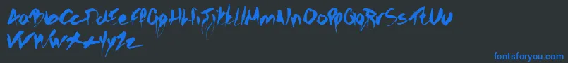 fuente Gothicscribble – Fuentes Azules Sobre Fondo Negro