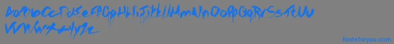 Lisätietoja Gothicscribble-fontista Gothicscribble-fontti – siniset fontit harmaalla taustalla