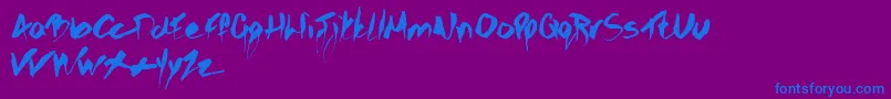 Gothicscribble-fontti – siniset fontit violetilla taustalla