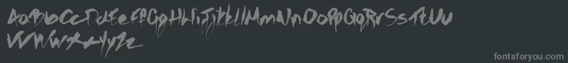 Gothicscribble Font – Gray Fonts on Black Background