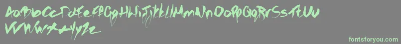 Gothicscribble-Schriftart – Grüne Schriften auf grauem Hintergrund