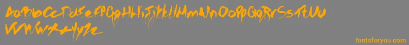 Gothicscribble Font – Orange Fonts on Gray Background