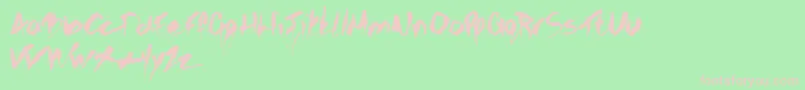 フォントGothicscribble – 緑の背景にピンクのフォント