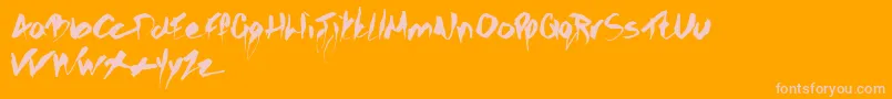 More about Gothicscribble Font Gothicscribble Font – Pink Fonts on Orange Background
