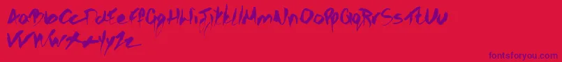 Gothicscribble Font – Purple Fonts on Red Background