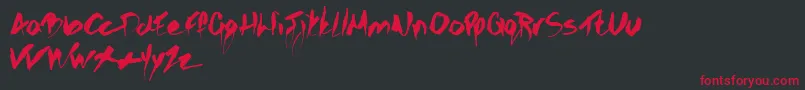 fuente Gothicscribble – Fuentes Rojas Sobre Fondo Negro