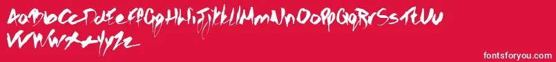 Gothicscribble Font – White Fonts on Red Background