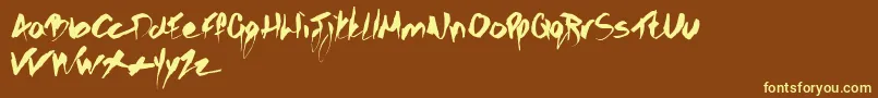 Gothicscribble Font – Yellow Fonts on Brown Background