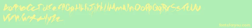 Lisätietoja Gothicscribble-fontista Gothicscribble-fontti – keltaiset fontit vihreällä taustalla
