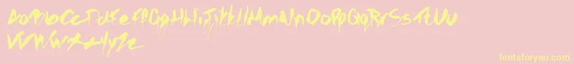 Gothicscribble Font – Yellow Fonts on Pink Background