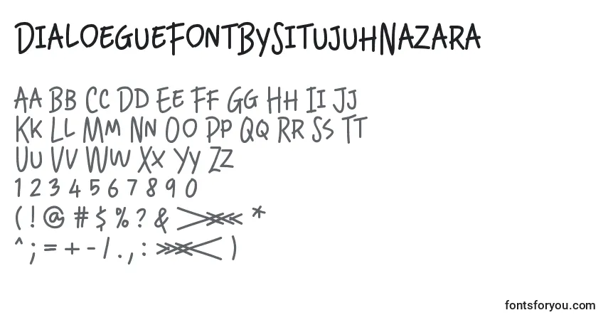 Schriftart DialoegueFontBySitujuhNazara – Alphabet, Zahlen, spezielle Symbole