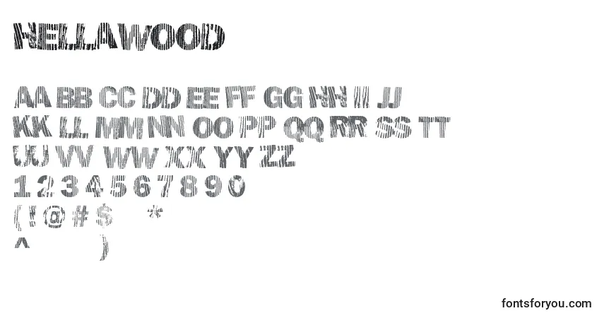 Шрифт Hellawood – алфавит, цифры, специальные символы