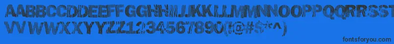 Hellawood Font – Black Fonts on Blue Background