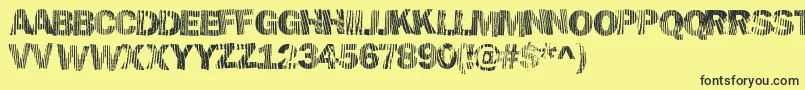 Hellawood Font – Black Fonts on Yellow Background