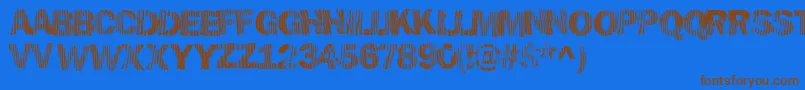 Hellawood Font – Brown Fonts on Blue Background