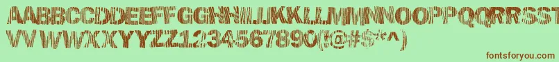 Hellawood Font – Brown Fonts on Green Background