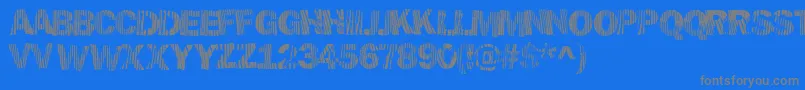 Hellawood Font – Gray Fonts on Blue Background