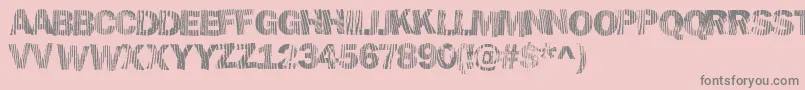 Hellawood Font – Gray Fonts on Pink Background