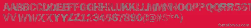 Hellawood Font – Gray Fonts on Red Background