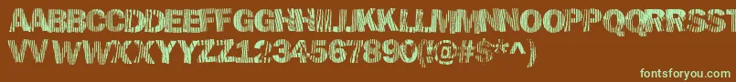 Hellawood Font – Green Fonts on Brown Background