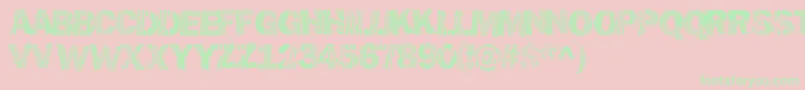 Hellawood Font – Green Fonts on Pink Background