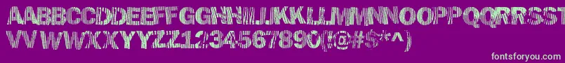 Hellawood Font – Green Fonts on Purple Background
