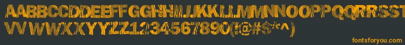 Hellawood Font – Orange Fonts on Black Background