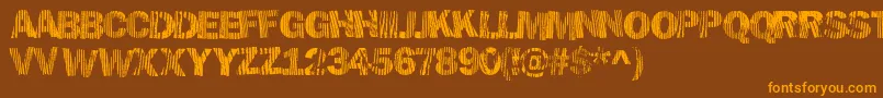 Hellawood Font – Orange Fonts on Brown Background